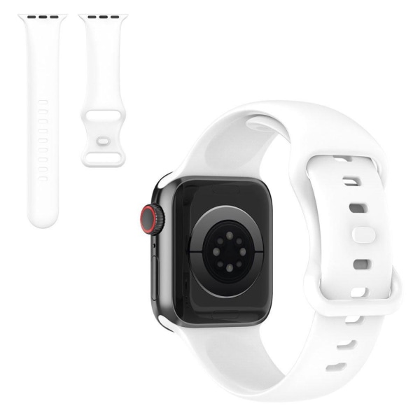 Apple Watch 42mm - 44mm solid color silicone watch strap - White White