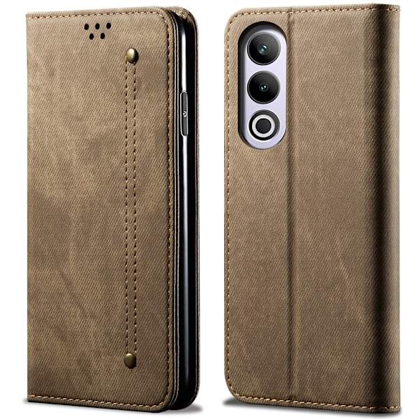 Jeans OnePlus Ace 3V flip case - Khaki Brown