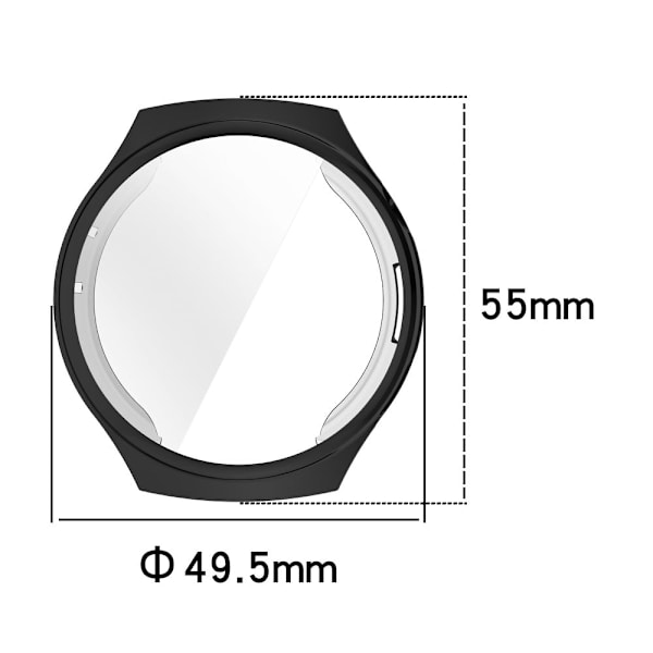 Huawei Watch 4 Flexible Watch Case Anti Scratch Full Dekselage Protective Deksel - Electroplate Silver Pink