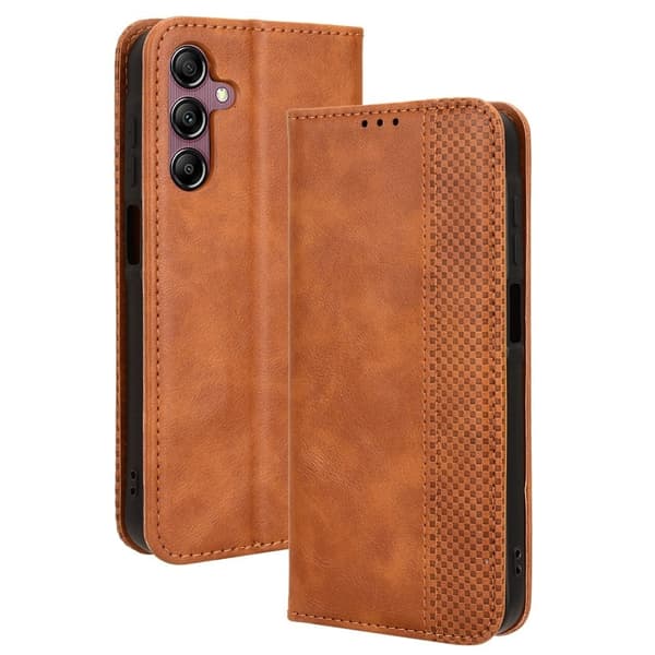 Bofink Vintage läder Samsung Galaxy A15 fodral - Brun Brun