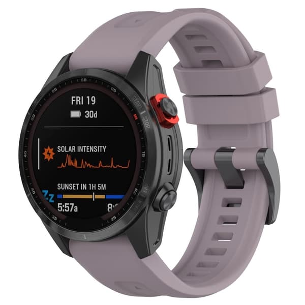 26 mm klockarmband i silikon för Garmin-klocka - Lila Lila