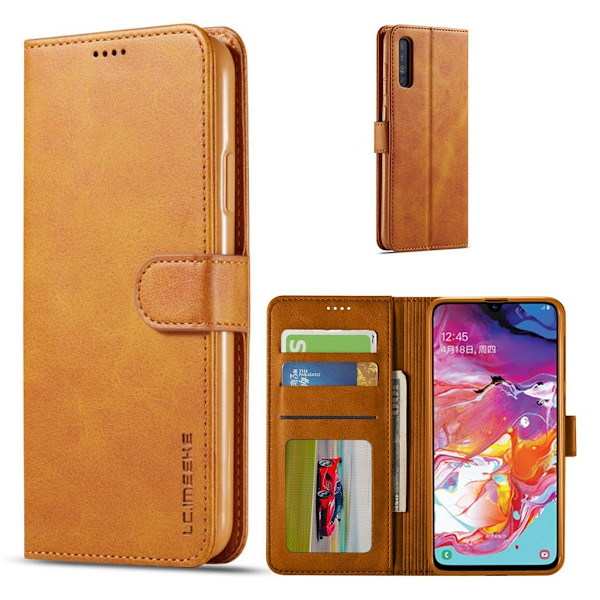 LC.IMEEKE Samsung Galaxy A70 Flip kotelot - Ruskea Brown