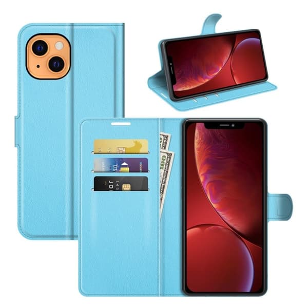 Classic iPhone 13 Mini flip etui - Blå Blue