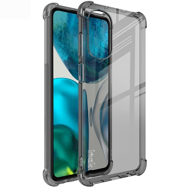 IMAK turvatyynyn suojus Motorola Moto G82 / G52 - Läpinäkyvä Musta Transparent