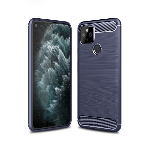 Carbon Flex etui - Google Pixel 5 - mørkeblå Blue