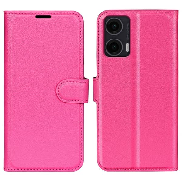 Classic Motorola Moto G35 flip etui - Rose Pink