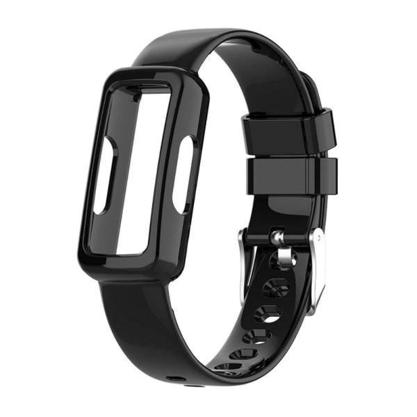 Fitbit Ace 3 / Luxe / Inspire HR kirkas TPU suojakuori + ranneke - Musta Black