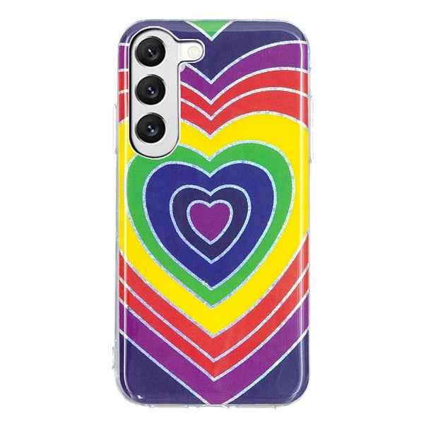Deco Samsung Galaxy S23 Suojakotelo - Electroplated Heart Multicolor