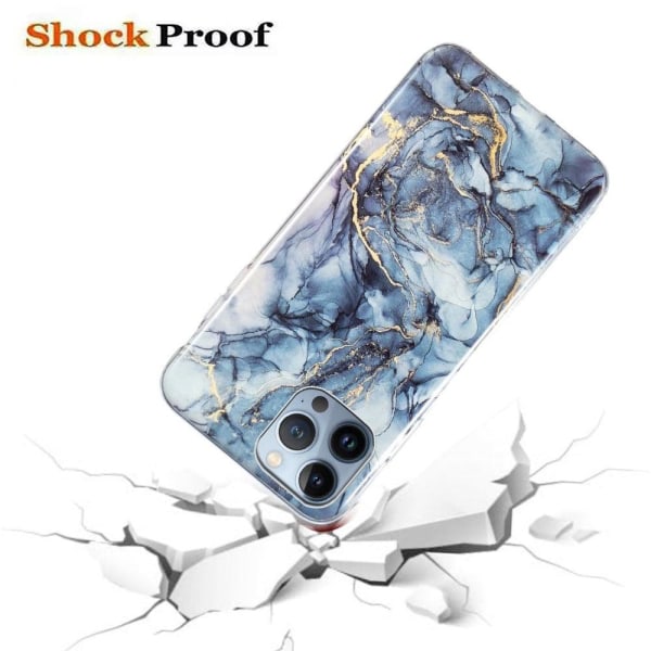 Marble design iPhone 13 Pro Max cover - Grå Silver grey