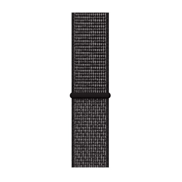 Apple Watch Series 5 40 mm ensfarget nylonarmbånd - Reflekterende Svart Black