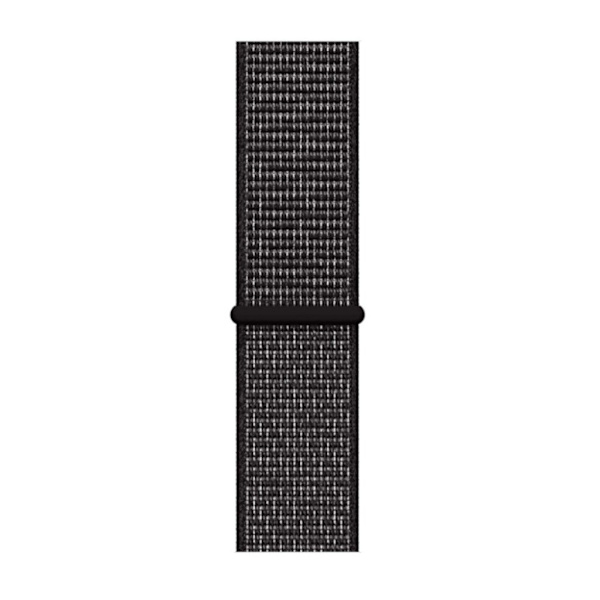 Apple Watch Series 5 40mm solid farve nylon urrem - Reflekterende Sort Black