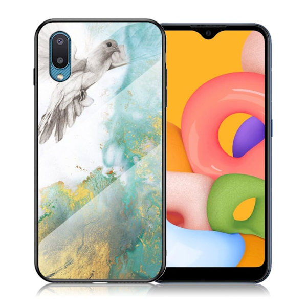 Fantasy Marble Samsung Galaxy A02 Cover - Flyvende Due Marmor Multicolor