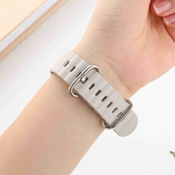 Apple Watch Series 8 (41mm) klockarmband i äkta läder - Gyllene Brun Rosa