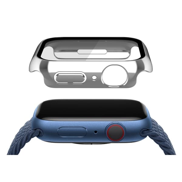 Apple Watch (45 mm) galvaniseret cover med hærdet glas - Sølv Silver grey