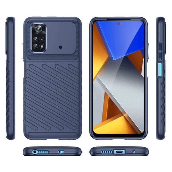 Thunder Xiaomi Poco M4 Pro kotelot - Sininen Blue
