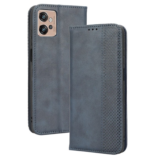 Bofink Vintage Motorola Moto G32 Læder Etui - Blå Blue
