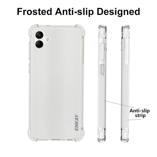 ENKAY genomskinligt droppsäkert fodral för Samsung Galaxy A04 Transparent