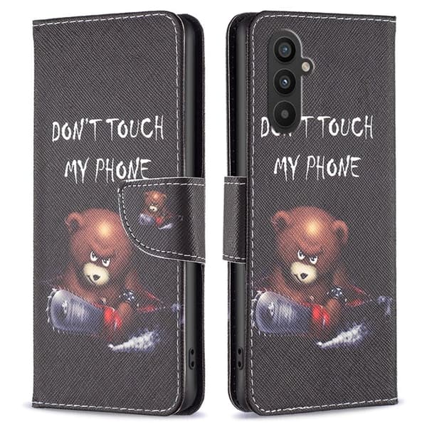 Wonderland Samsung Galaxy A25 Flip Etui - Bjørn Black