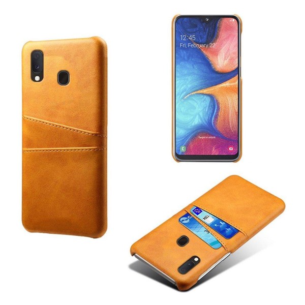 Samsung Galaxy A20e skal med korthållare - Orange Orange