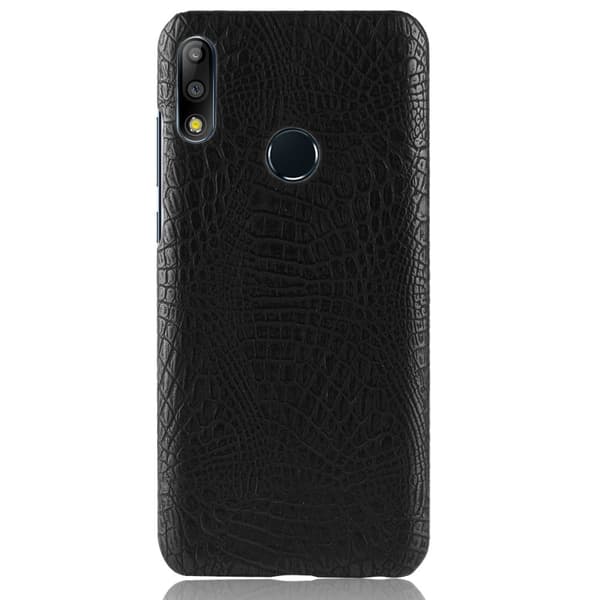 Sus Zenfone Max Pro (M2) Krokodille Tekstur Skinnetui - Svart Black