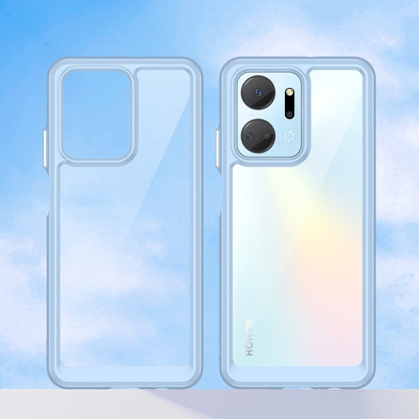 Honor X7a smart akryl cover - Blå Blue