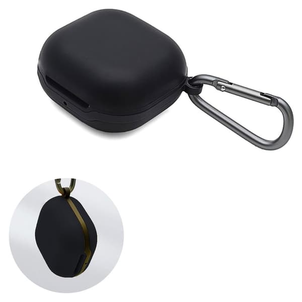 Samsung Galaxy Buds Pro enkelt silikoneetui med spænde - Sort Black
