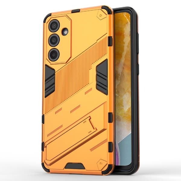 Støtsikkert hybriddeksel med et moderne preg for Samsung Galaxy M55 - Oransje Orange