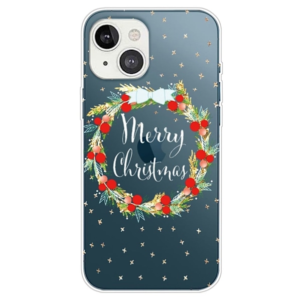 Julfodral till iPhone 14 - Julkrans Röd