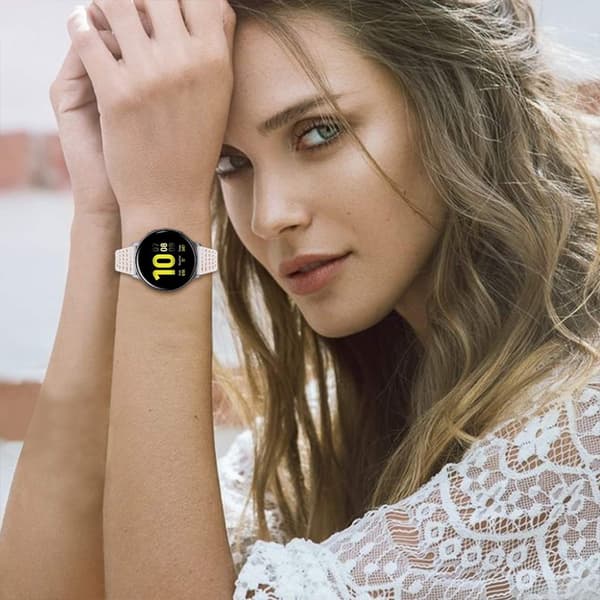 Samsung Galaxy Watch (46mm) læder ægte læder Urrem - Hvid White