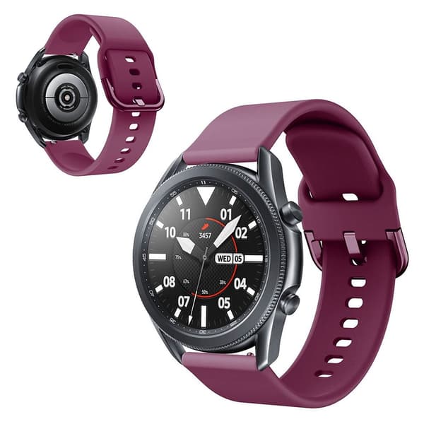 Samsung Galaxy Watch 3 (45mm) simple silikone rem - vinrød Red