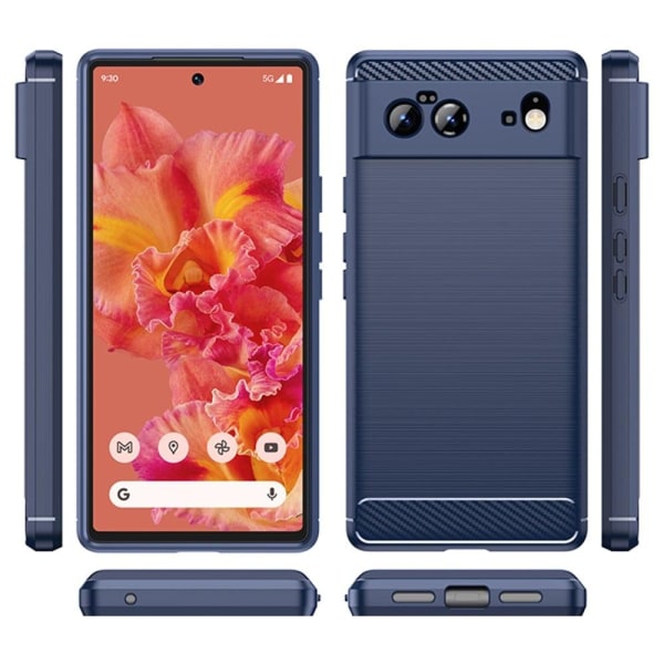 Carbon Flex Suojakotelo Google Pixel 6 - Sininen Blue