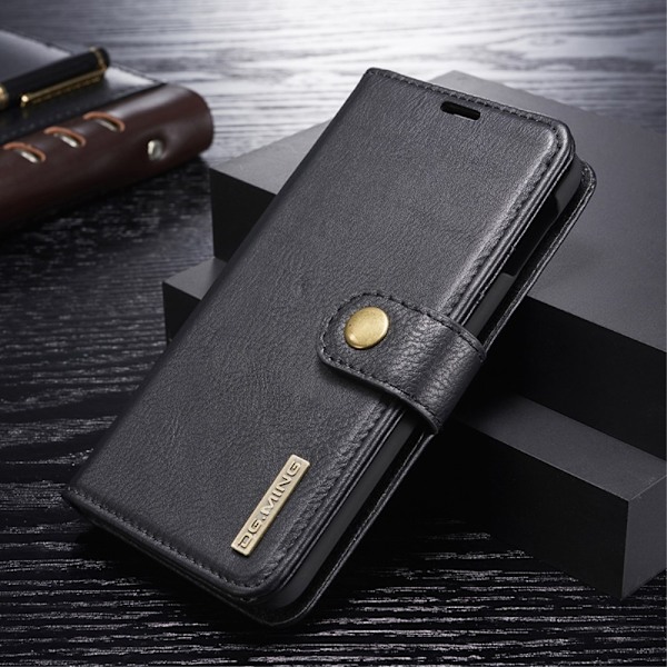 DG.MING Samsung Galaxy S10e 2-i-1 split læderetui - Sort Black