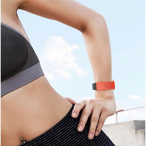 Silikoninen kellonauha Fitbit Charge 2:lle - Oranssi Orange
