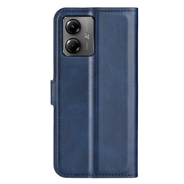 Læderetui med Pung til Motorola Moto G14 - Blå Blue
