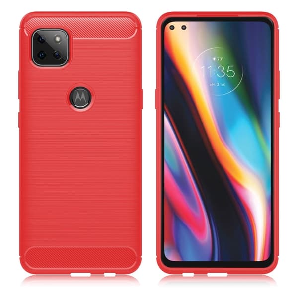 Carbon Flex Motorola Moto G 5G kotelot - Punainen Red