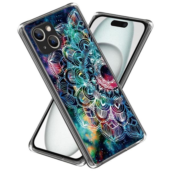 Deco iPhone 15 Plus cover - Datura Blomst Blue