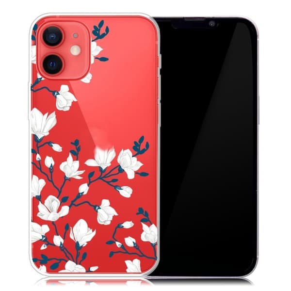 Deco iPhone 13 Suojakotelo - White Flowers Multicolor