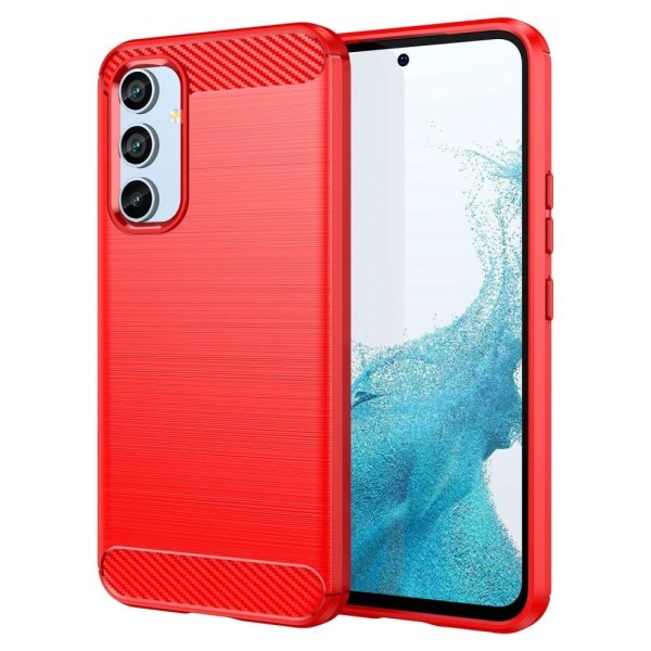 Carbon Flex Suojakotelo Samsung Galaxy A54 - Punainen Red