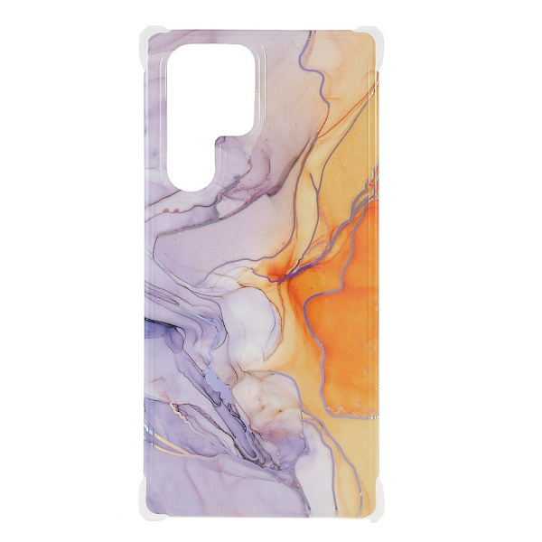 Marble Samsung Galaxy S22 Etui - Lilla / Gull Multicolor