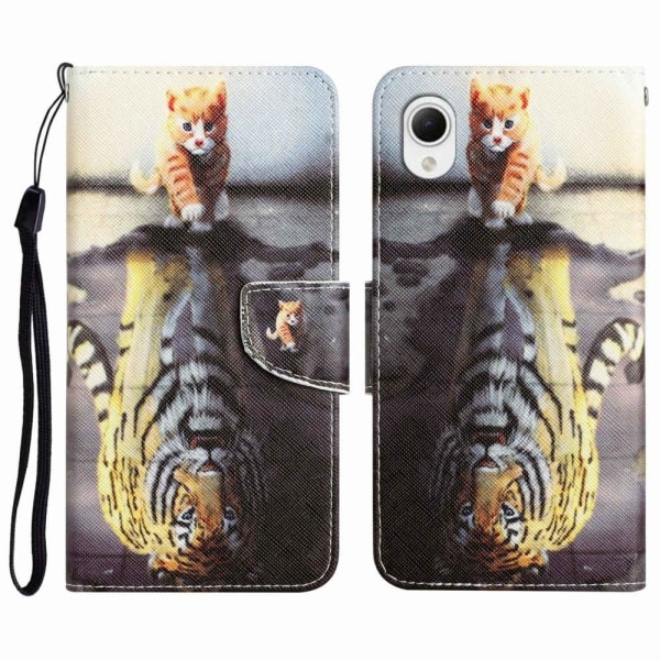 Wonderland Samsung Galaxy A23e Flip Etui - Tiger Yellow