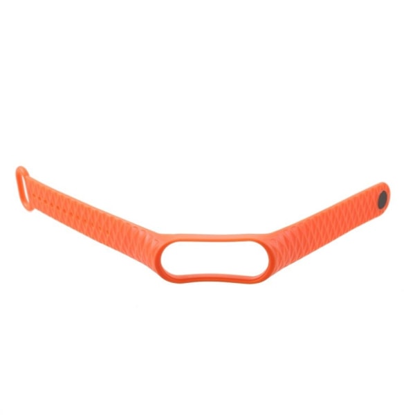 Xiaomi Mi Band 3 klockarmband romb textur sport silikon - Orange Orange