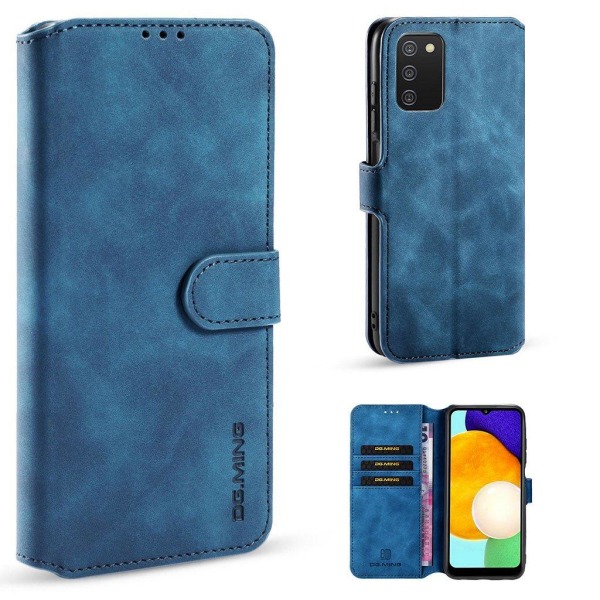 DG.MING Samsung Galaxy A03s retro etui - Blå Blue