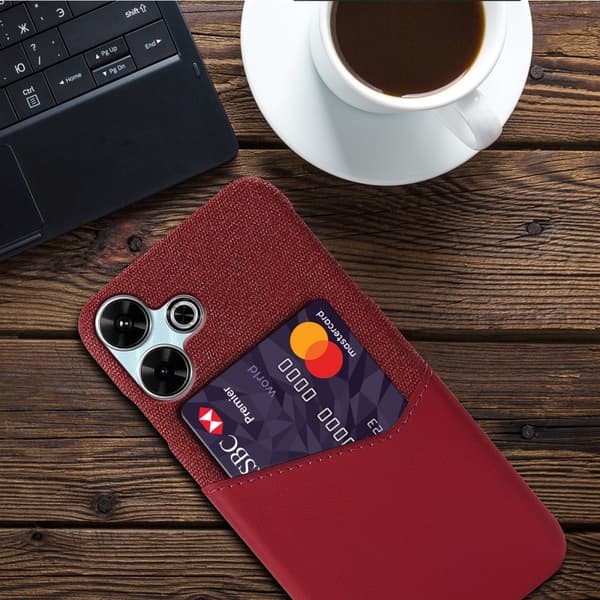 Bofink Xiaomi Redmi 13 kortdeksel - Rød Red