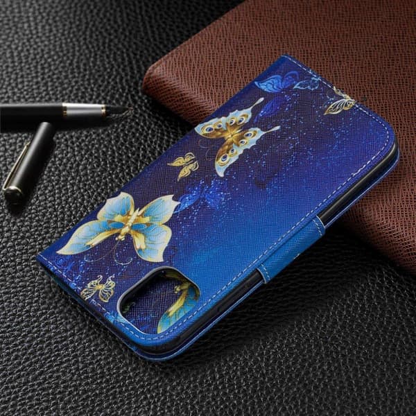 Wonderland iPhone 11 Veske - Gull sommerfugler Gold