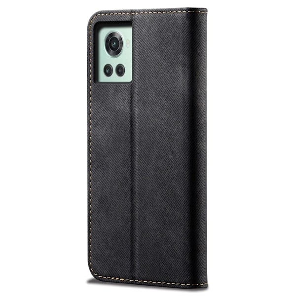 Jeans OnePlus 10R / OnePlus Ace flip etui - Sort Black