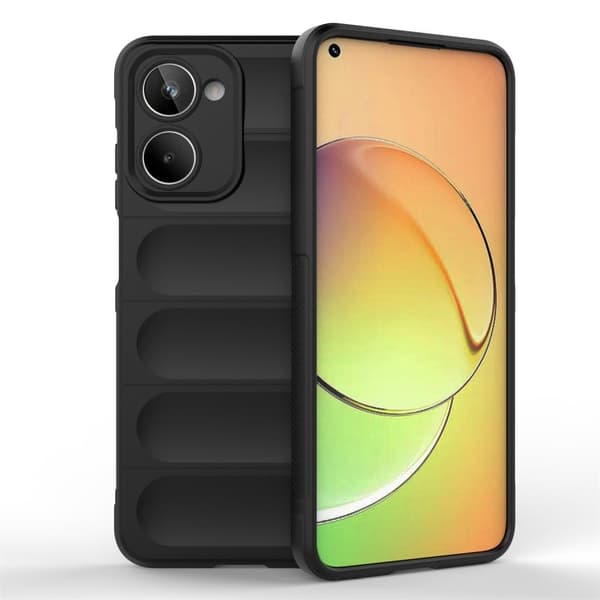 Mjukt greppformat Realme 10 4G skal - Svart Svart