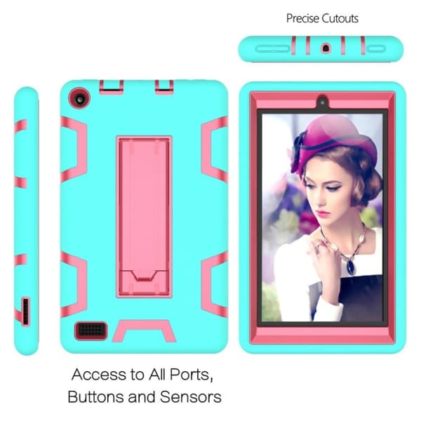 Amazon Kindle (2019) coolt silikonfodral - Cyan / Ros Grön