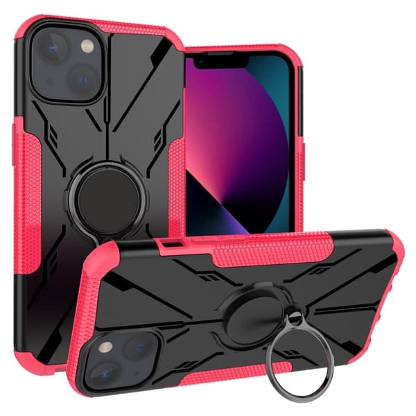 Kickstand-deksel med magnetisk ark for iPhone 13 - Rose Pink