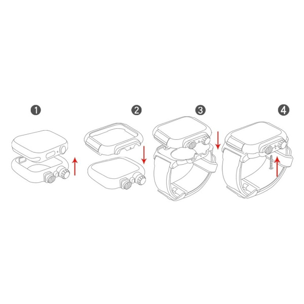 Apple Watch Series 3/2/1 42mm armband i silikon - Leopard multifärg