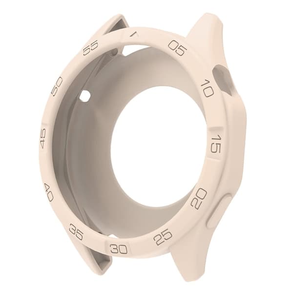 Huawei Watch GT 4 46mm skyddsfodral Silikonskydd med urtavla - Stjärnljus Vit